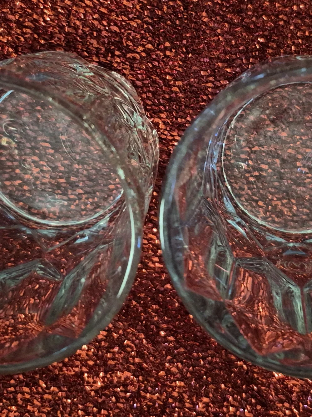 ® Clear Crystal Crown ROTAL 12 OZ GLASSES. SET OF TWO